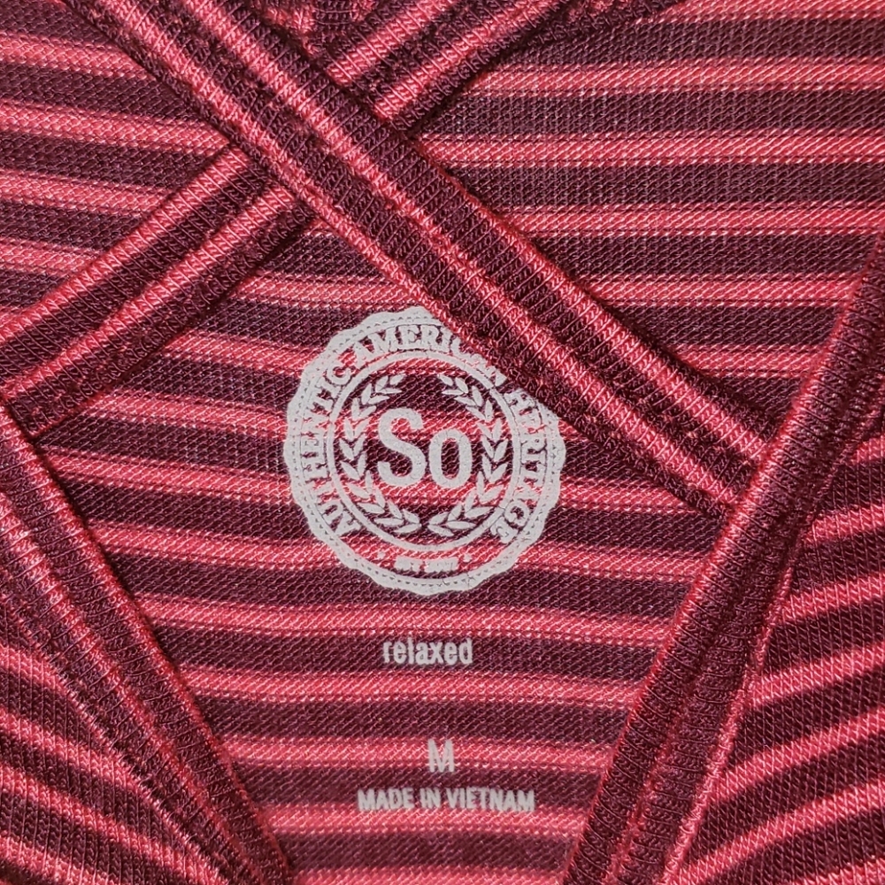 Cute Striped Shirt with Criss Cross on the Front - Picture 2 of 5